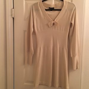 Bone wool dress